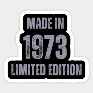 Vintage Made in 1973, Limited Edition  , Gift for Mom Dad Birthday Sticker